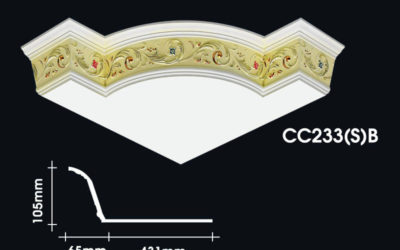Gypsum Plaster Cornice Corner Design and Model: JK-233(S)B
