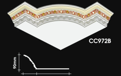 Gypsum Plaster Cornice Corner Design and Model: JK-972B